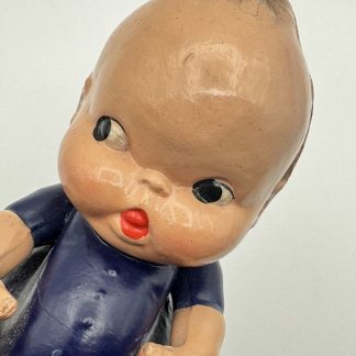 Vintage Standing Pot Belly Kewpie Doll - Composite Penny Bank -  8.5” - Collectible