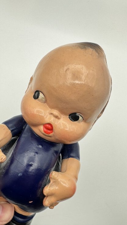 Vintage Standing Pot Belly Kewpie Doll - Composite Penny Bank -  8.5” - Collectible