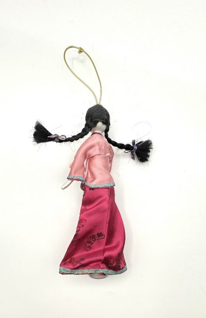 Set of 2 Ladies With Elegance 8" Glass Ornament - Asian Geisha & Ladies with Elegance Red Black Set - Image 3