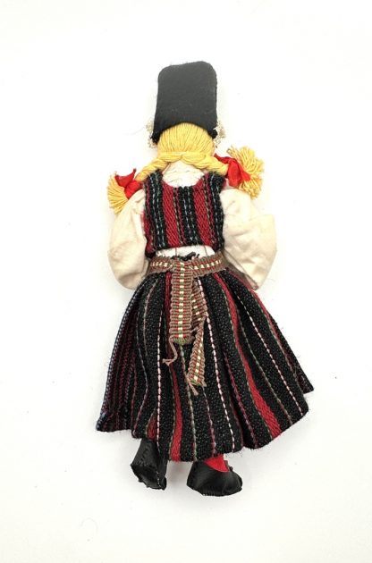 Vintage 1950s - 60's Scandinavian Wool Doll - Traditional Handmade Swedish Folk Art Doll - Image 4