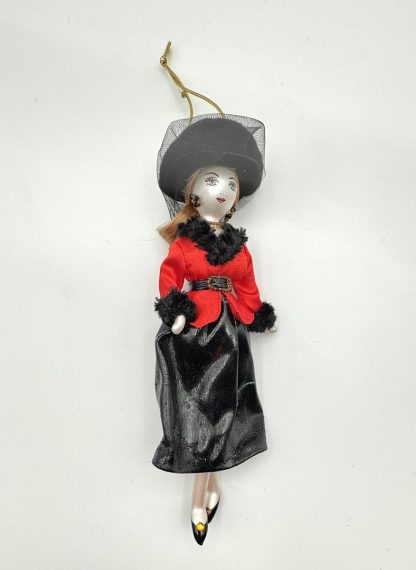 Set of 2 Ladies With Elegance 8" Glass Ornament - Asian Geisha & Ladies with Elegance Red Black Set - Image 4