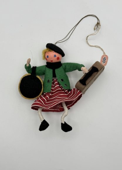 Rare vintage German felt doll hanging ornament circa 1960's - Image 3