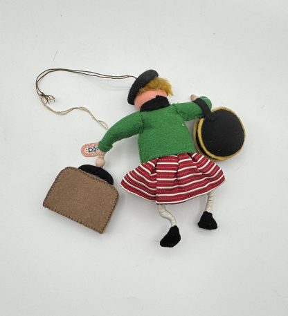 Rare vintage German felt doll hanging ornament circa 1960's - Image 2