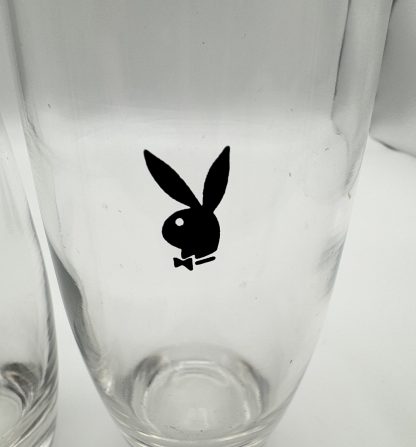 Vintage Playboy Highball Glasses - Black Bunny Logo - Set of Two - Mid-Century Barware - Image 5