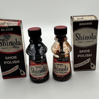 Vintage Shinola Wax Liquid Shoe Polish Bottles & Boxes - 1950s - Black - Brown - Collectible - Rare