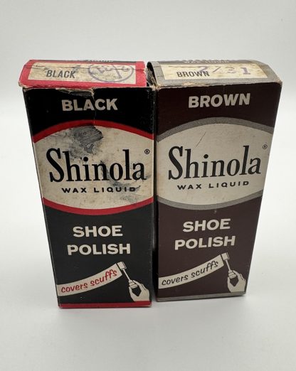 Vintage Shinola Wax Liquid Shoe Polish Bottles & Boxes - 1950s - Black - Brown - Collectible - Rare - Image 6