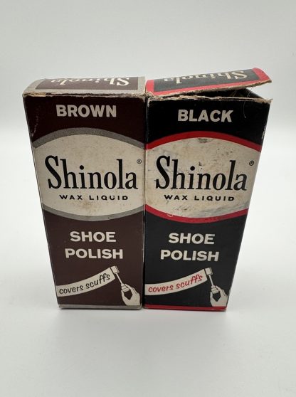 Vintage Shinola Wax Liquid Shoe Polish Bottles & Boxes - 1950s - Black - Brown - Collectible - Rare - Image 7