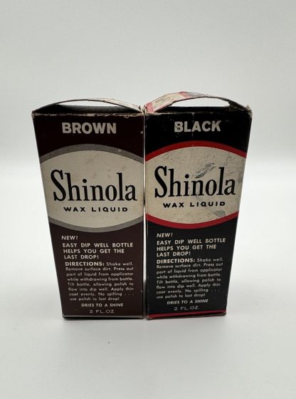 Vintage Shinola Wax Liquid Shoe Polish Bottles & Boxes - 1950s - Black - Brown - Collectible - Rare - Image 8