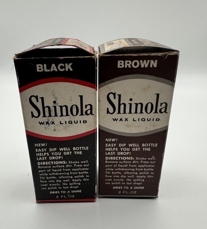 Vintage Shinola Wax Liquid Shoe Polish Bottles & Boxes - 1950s - Black - Brown - Collectible - Rare - Image 2