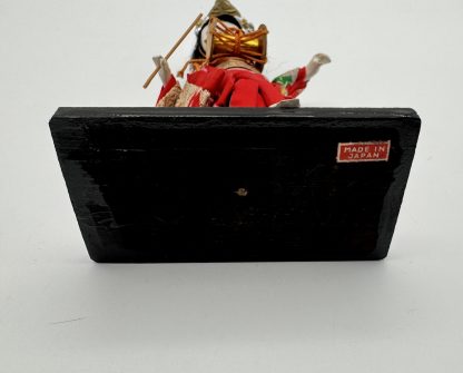 Vintage Geisha Girl Doll – 6 ½” - Japan - Red Kimono - Wood Stand - Souvenir - Collectible - Image 5