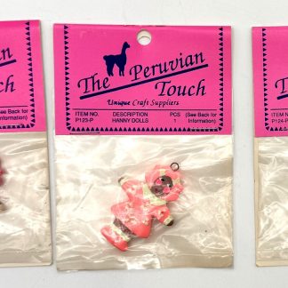 Vintage 80s Elisa Peruvian Touch Hand-Painted Doll - Miniature Accessory - New! (Lot of 3)