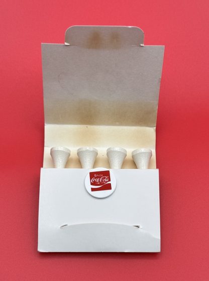 Vintage Coca-Cola Golf Tee Set with Ball Marker – 1980s – Unused in Original Case - Image 2