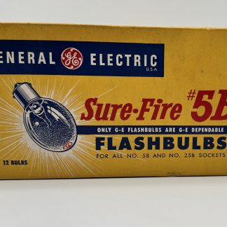Vintage General Electric Flashbulbs Sure-Fire # 5B in Original Box 12 bulbs