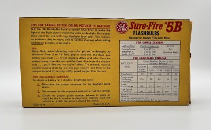 Vintage General Electric Flashbulbs Sure-Fire # 5B in Original Box 12 bulbs - Image 4