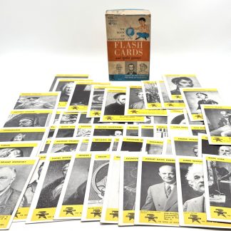 Vintage 1960 Flash Cards - The Book Of Knowledge Vol II - Famous People - Educational Quiz Game