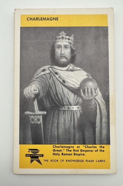 Vintage 1960 Flash Cards - The Book Of Knowledge Vol II - Famous People - Educational Quiz Game - Image 4