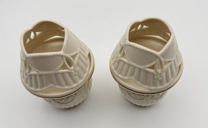 Lenox Ivory Porcelain Fine China Great Gifts Carved Tea Light Lamps Set - 2 Count - Like New! - Image 4