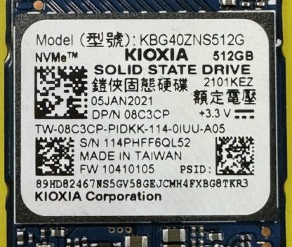 KIOXIA KBG40ZNS512G 2230 M.2 NVMe 512GB 08C3CP 8C3CP - Image 3