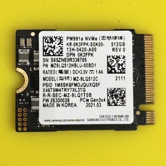Samsung PM991a 512GB, NVMe 0K3FPK K3FPK