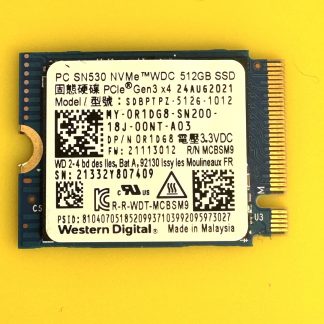 Western Digital WD SN530 512GB SSD M.2 2230 30mm NVMe 0R1DG8 R1DG8