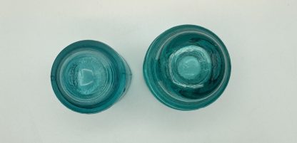 Vintage Hemingray Glass Insulators  Hemingray-9 & Hemingray-16 – Aqua Blue Nice Condition - Image 6