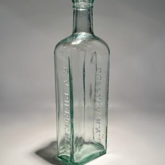 Antique R.V. Pierce Medicine Bottle – Buffalo NY – 9” Glass Patent Medicine Collectible