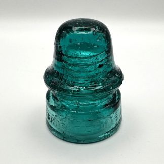 Antique Brookfield Glass Insulator No. 36 –  with Character Bubbles "SNOW" – Vintage Telegraph Collectible