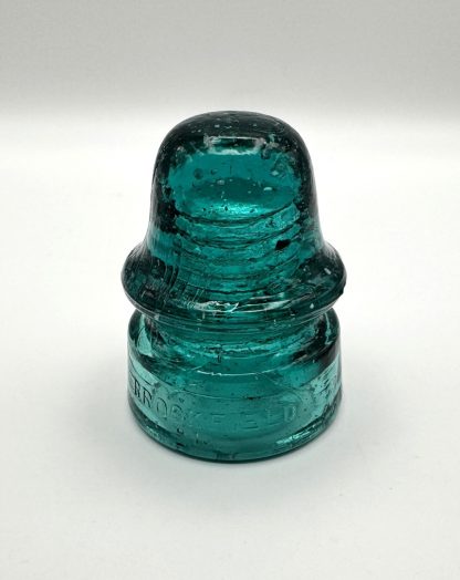 Antique Brookfield Glass Insulator No. 36 –  with Character Bubbles "SNOW" – Vintage Telegraph Collectible