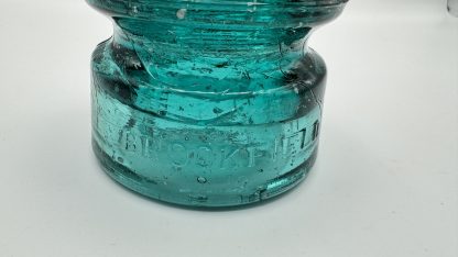 Antique Brookfield Glass Insulator No. 36 –  with Character Bubbles "SNOW" – Vintage Telegraph Collectible - Image 3