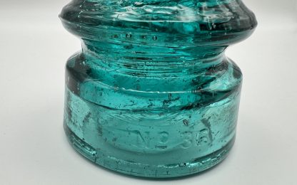 Antique Brookfield Glass Insulator No. 36 –  with Character Bubbles "SNOW" – Vintage Telegraph Collectible - Image 4
