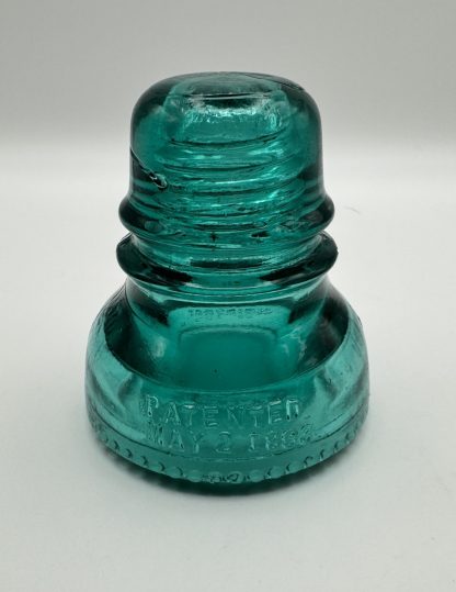 Rare Vintage Hemingray No. 40 Glass Insulator - Aqua Blue Green, 4" Tall, Patented 1898 - Perfect Collectible Condition - Image 2