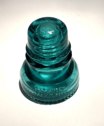 Rare Vintage Hemingray No. 40 Glass Insulator - Aqua Blue Green, 4" Tall, Patented 1898 - Perfect Collectible Condition - Image 7