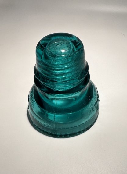 Rare Vintage Hemingray No. 40 Glass Insulator - Aqua Blue Green, 4" Tall, Patented 1898 - Perfect Collectible Condition - Image 8
