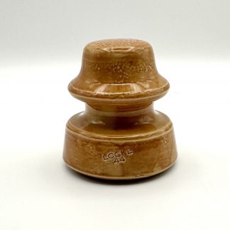 Rare Locke 44 Glass Insulator in Unique Beige Color - Perfect for Collectors