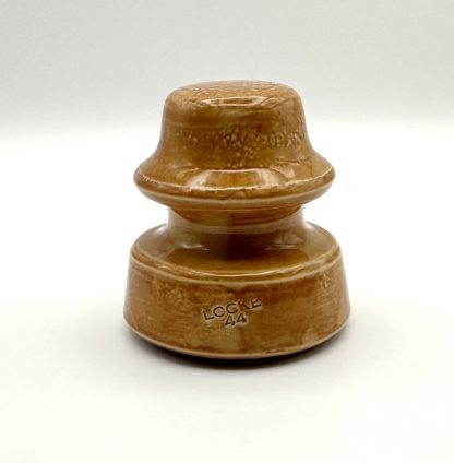 Rare Locke 44 Glass Insulator in Unique Beige Color - Perfect for Collectors