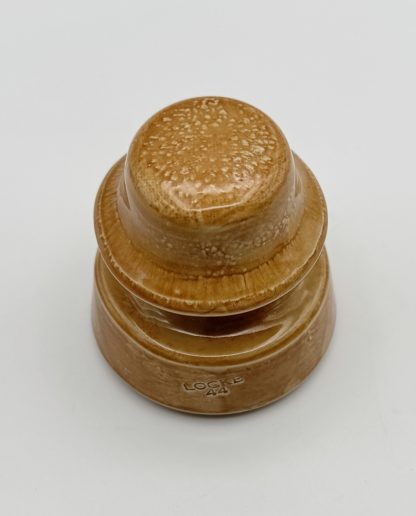 Rare Locke 44 Glass Insulator in Unique Beige Color - Perfect for Collectors - Image 4