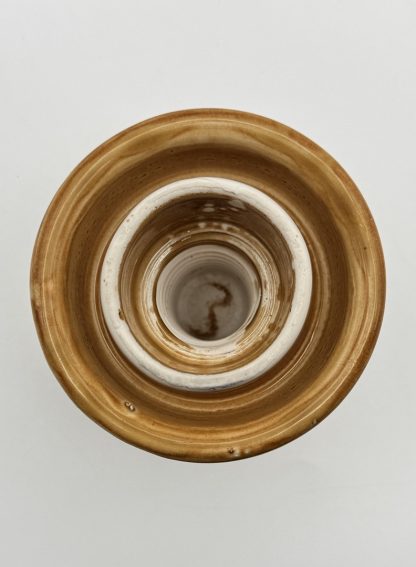 Rare Locke 44 Glass Insulator in Unique Beige Color - Perfect for Collectors - Image 6