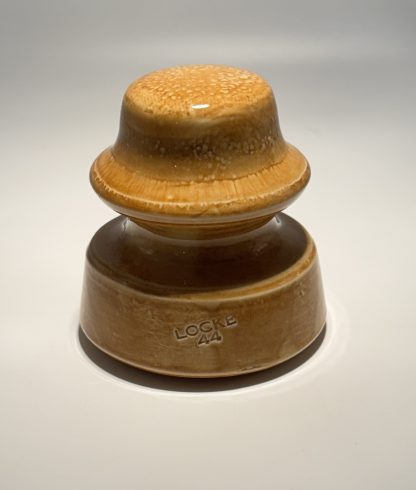 Rare Locke 44 Glass Insulator in Unique Beige Color - Perfect for Collectors - Image 7