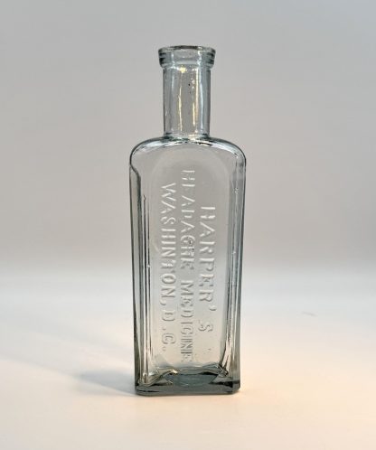 Harper's Headach Medicine – Washington D.C. – 6”  Glass Patent Medicine Collectible - Image 3