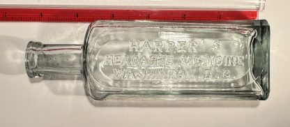 Harper's Headach Medicine – Washington D.C. – 6”  Glass Patent Medicine Collectible - Image 4