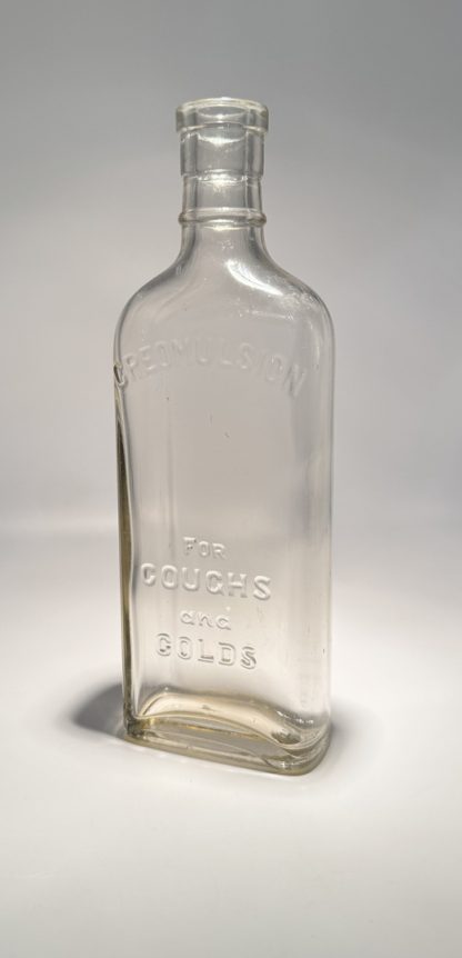 Vintage Creomulsion for Coughs and Colds – 8.5” x 3” Clear Glass Bottle – Excellent Condition - Image 4