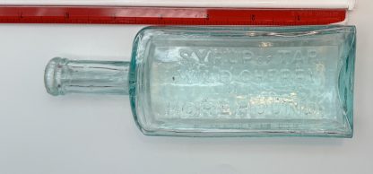 Vintage Syrup of Tar - Wild Cherry Horehound – Dr. J.R. Morris – Easton PA – Light Blue Glass Bottle 6 1/4" - Image 4
