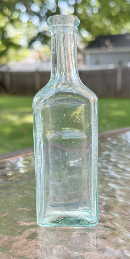 Vintage Davis Pain Killer Bottle - Rare Aqua Glass