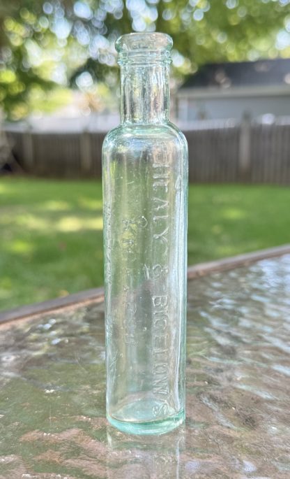 Vintage Healy & Bigelow’s "Kick A Poo" Indian Oil Bottle – Rare Patent Medicine