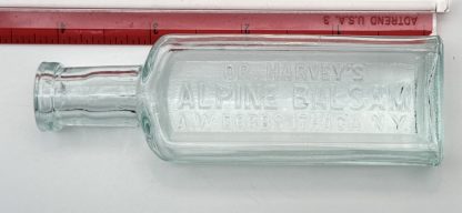 Vintage Dr. Harvey’s Alpine Balsam Glass Bottle - A.W. Dobbs, Ithaca NY - Antique Collectible - Image 3