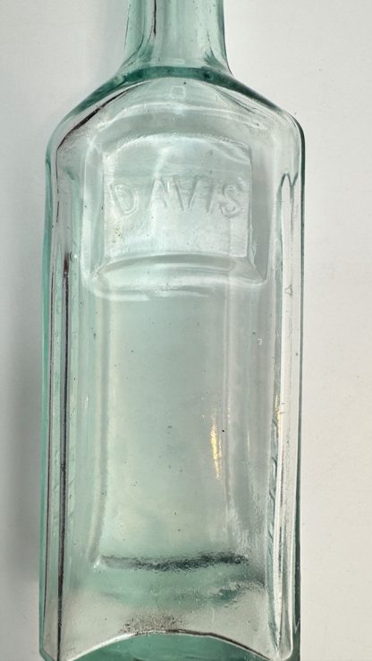 Vintage Davis Pain Killer Bottle - Rare Aqua Glass - Image 5