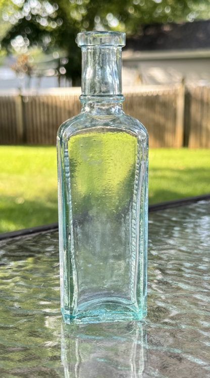 Vintage Aqua Blue Neuralgic Anodyne Patent Medicine Bottle by T Witchell Champlin & Co - Image 2