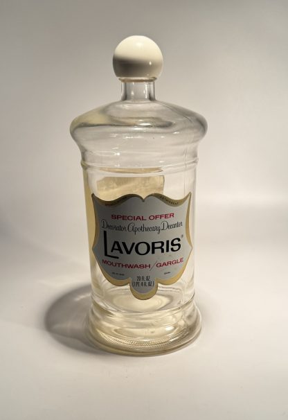 Vintage Lavoris Mouthwash Bottle, Mid-20th Century Collectible Apothecary Bottle with Original Labels, 20 oz. - Image 4