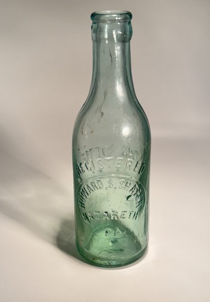 Vintage Howard S. Shafer Soda Bottle, Embossed Aqua Green Glass, Nazareth PA - This Bottle Not To Be Sold - Image 4