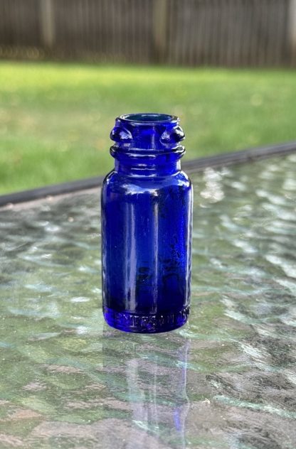 Vintage Bromo Seltzer Bottle, Cobalt Blue Glass, Emerson Drug Co.